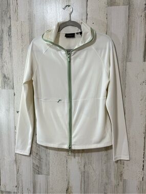 Bobby Jones White Jacket with Light Green Trim